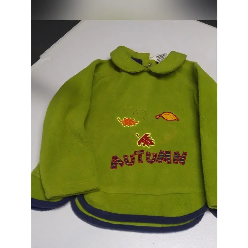 New Legends Vintage Green 'Autumn' Long Sleeve Top and Leggings Set Size 4